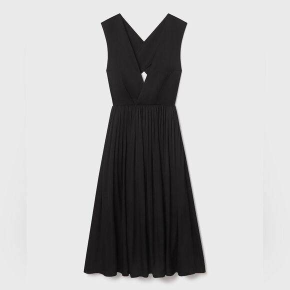 Heidi Merrick NWT  Black Sleeveless back criss Cross Dress Xs - Picture 15 of 16